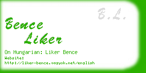 bence liker business card